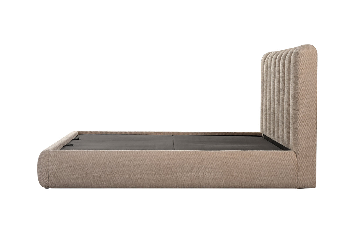 KING LIFT BED FRAME - TAUPE