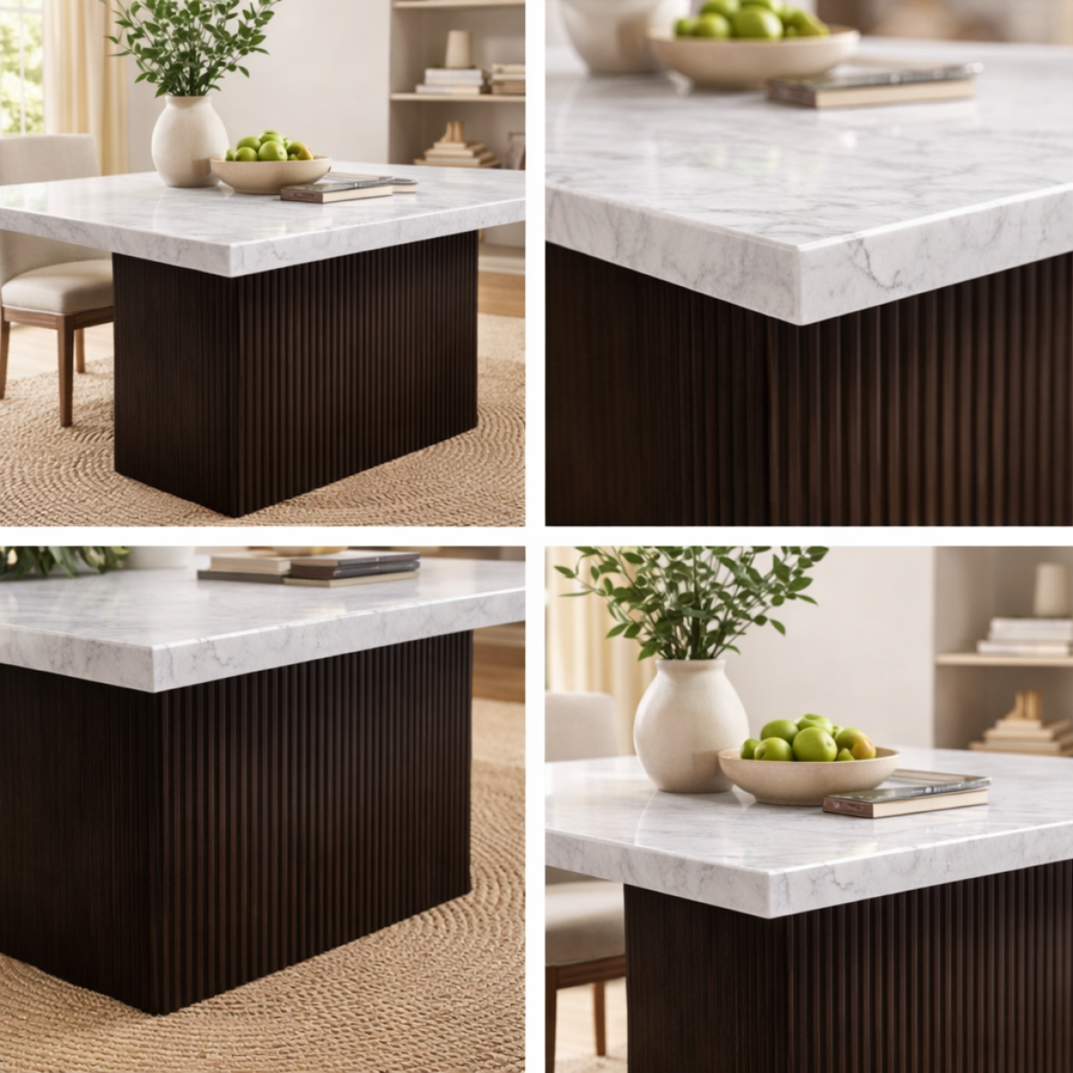 Marble Dining Table – Espresso