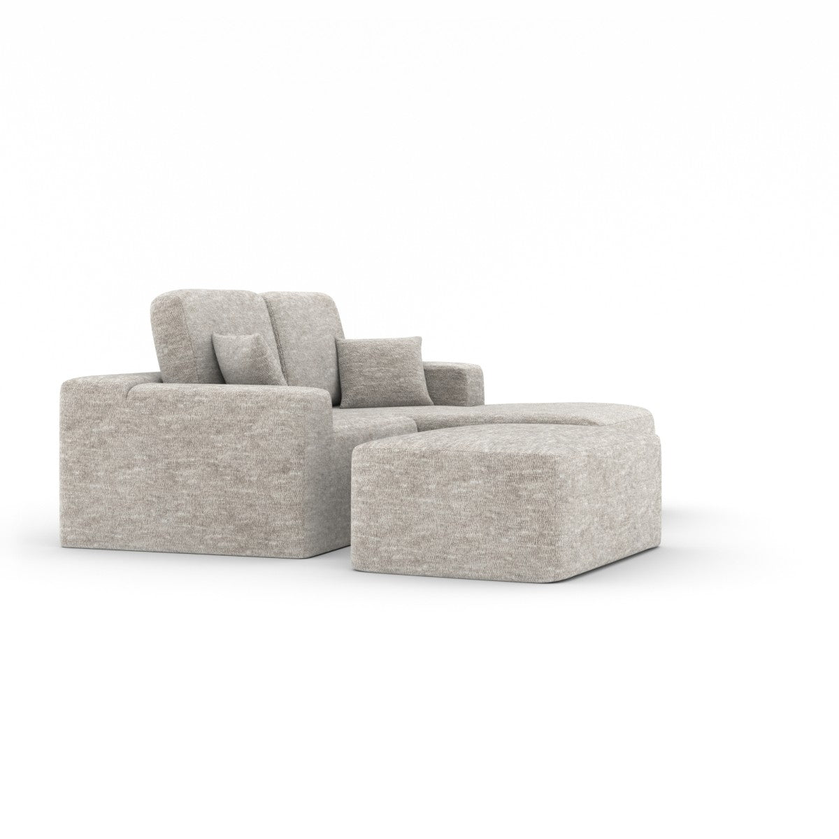 Sectional with Ottoman – Beige