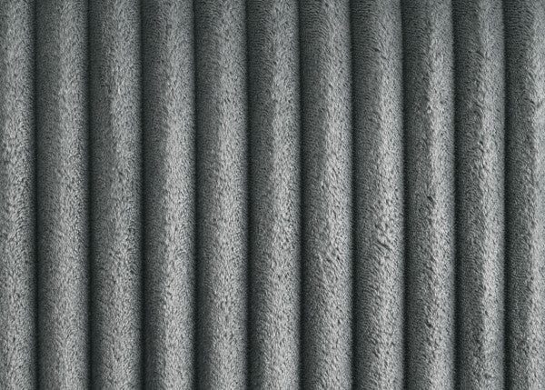 Luxurious Corduroy Fabric Grey Recliner Love Seat with Premium Reclining Mechanism