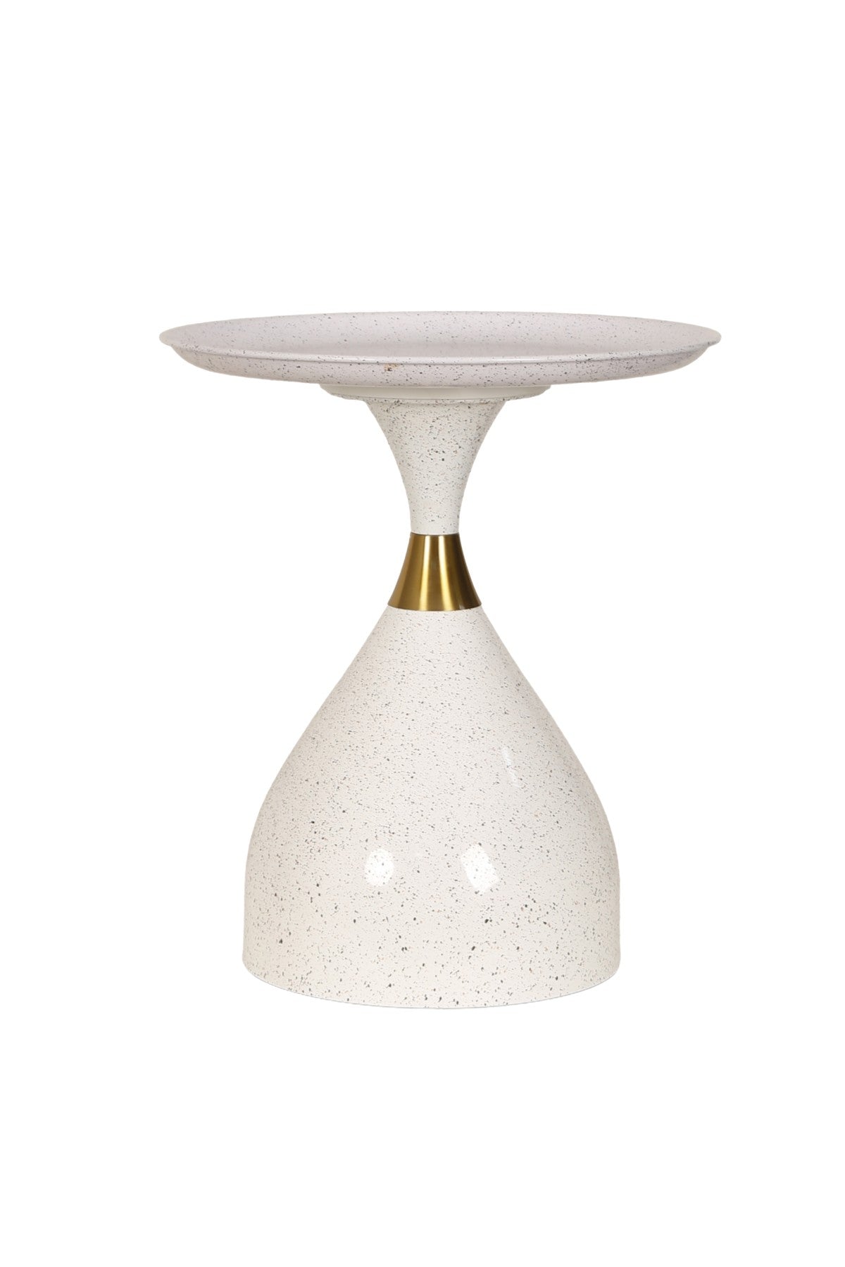 Curved Accent Table – White