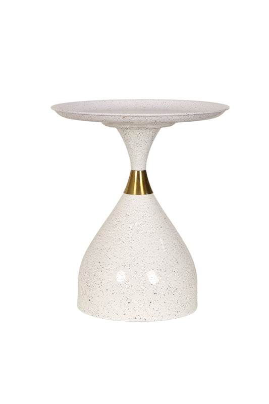 Curved Accent Table – White
