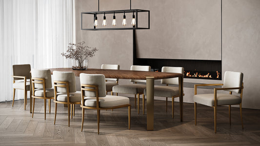 Walnut Dining Table, Tapered Legs