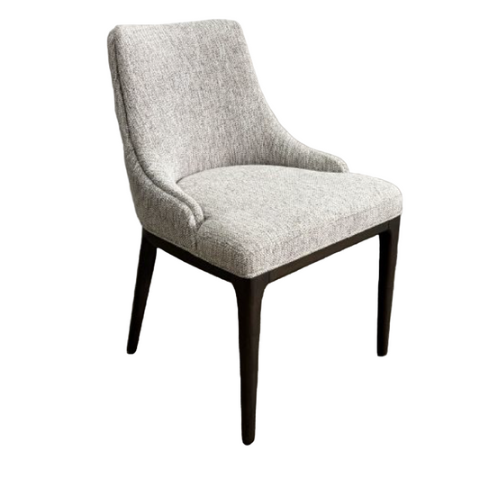 Wingback Upholstered Dining Chair, Wood Legs