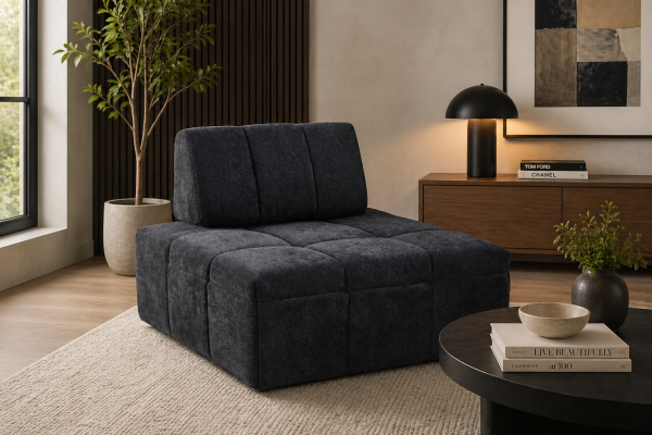 Brassex 3-Piece Modular Sofa Black