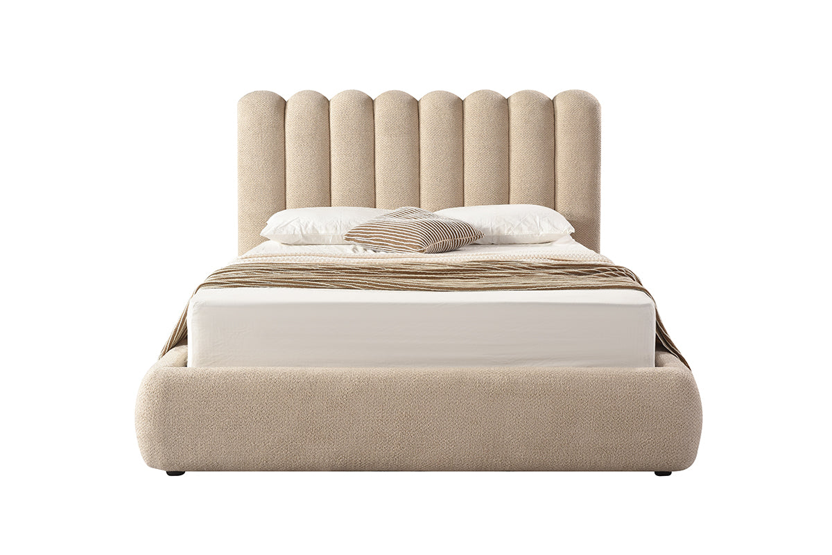 KING LIFT BED FRAME - TAUPE
