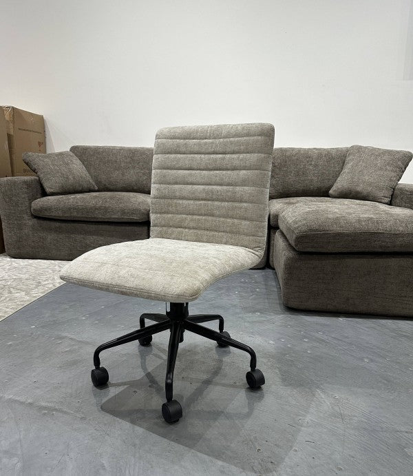 Otto Ergonomic Beige Fabric Office Chair with Adjustable Height and Smooth Swivel