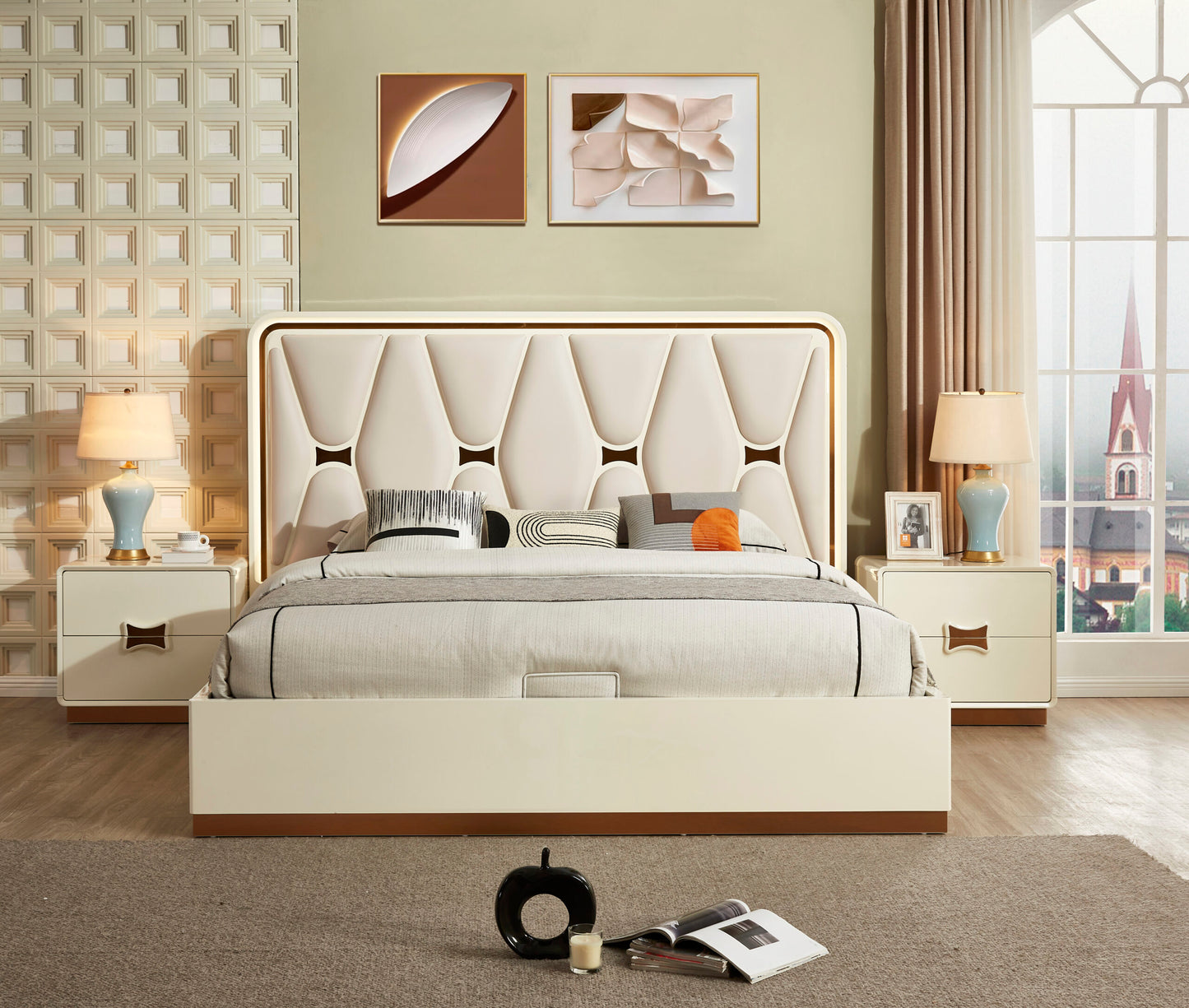 Venus Modern Lift-Top Bedroom Set