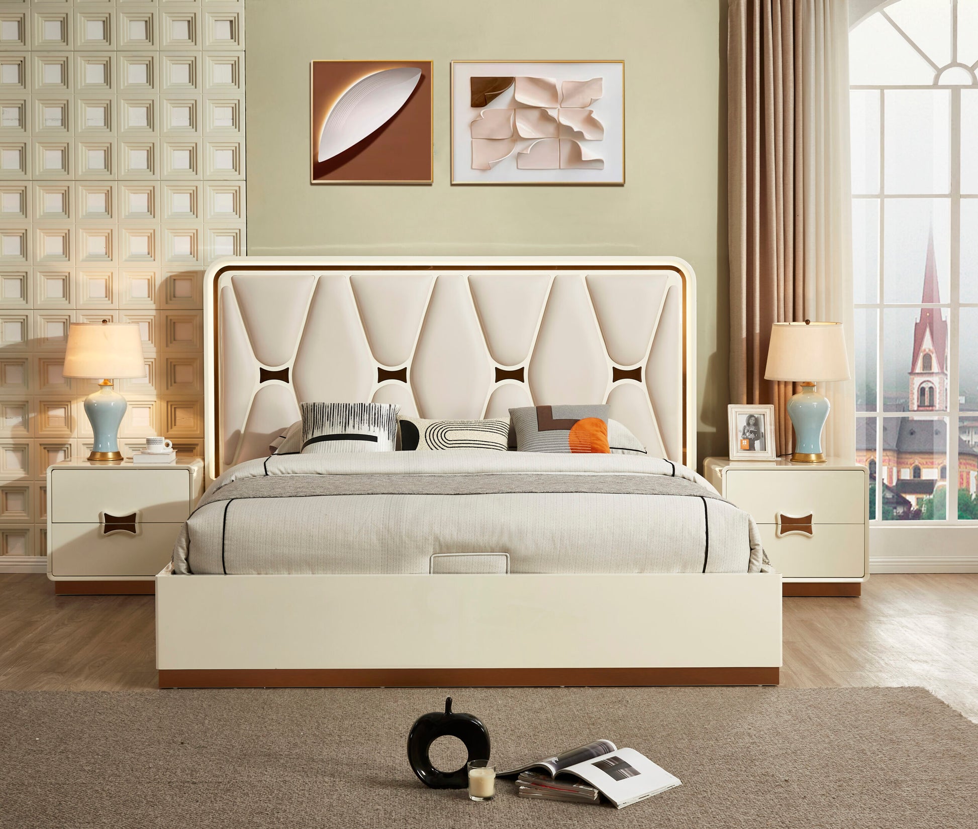 Venus Modern Lift-Top Bedroom Set