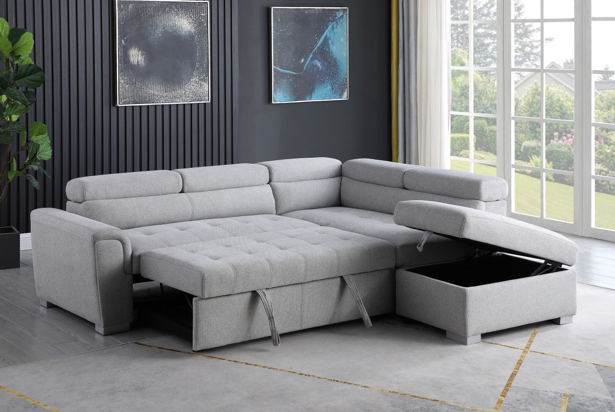 Tufted Sleeper Bed – Grey