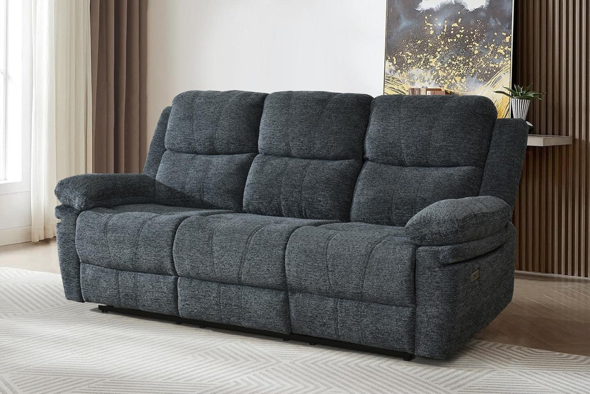 Upholstered Power Recliner Sofa
