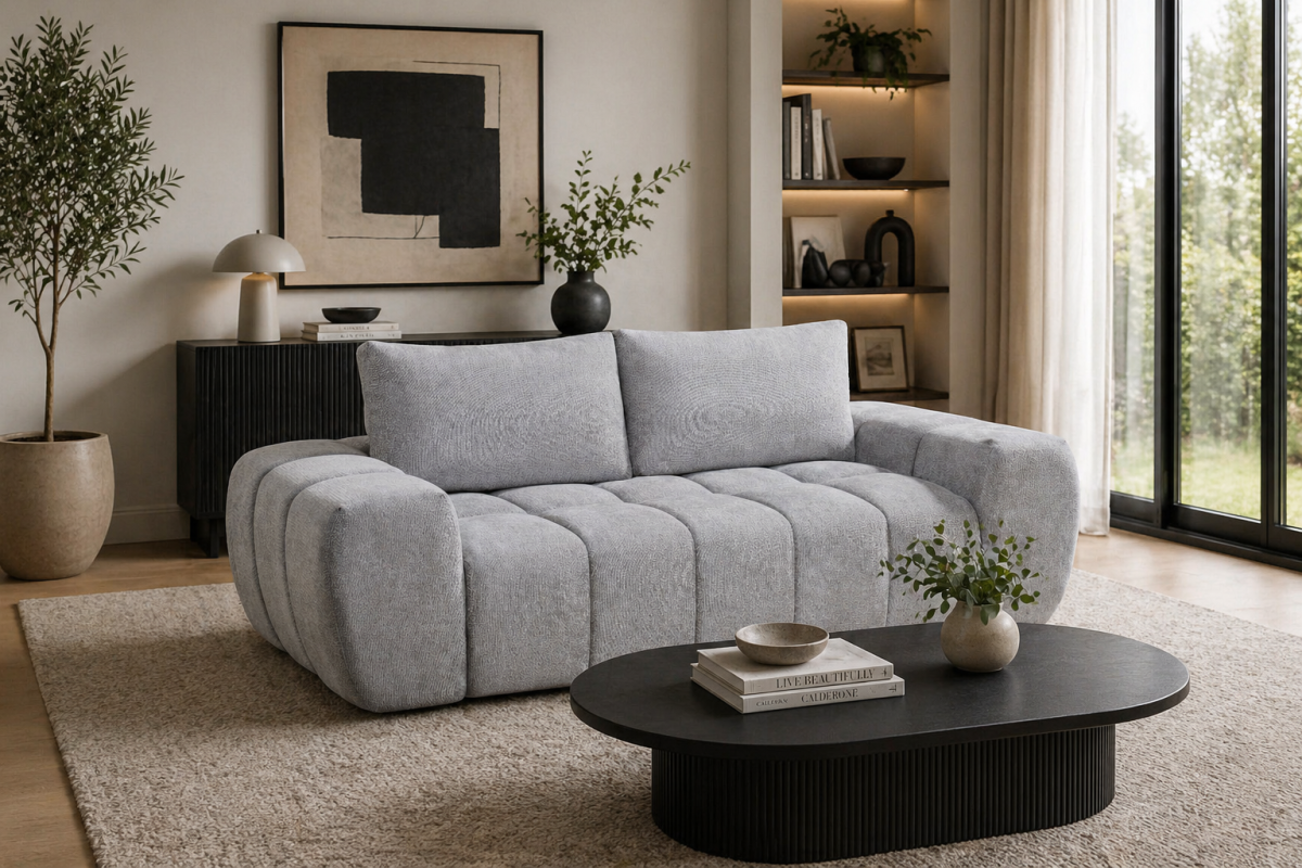 Channel-Tufted Sofa