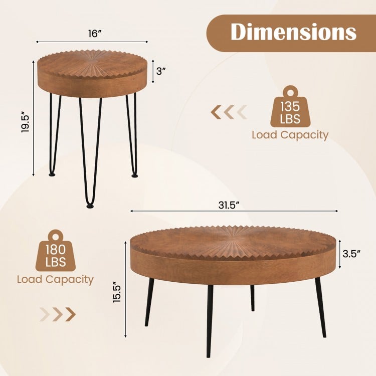 Boho Round Coffee Tables