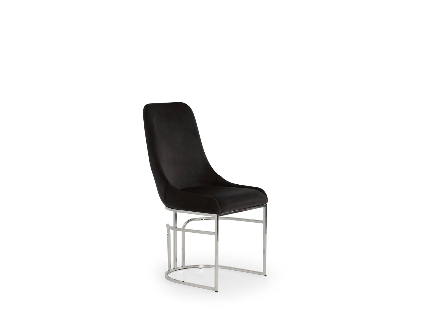 Emerald Velvet Dining Chair with Stainless Steel Legs Black