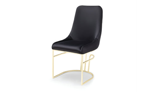 Emeraude Velvet Dining Chair with Gold Legs
