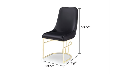 Emeraude Velvet Dining Chair with Gold Legs