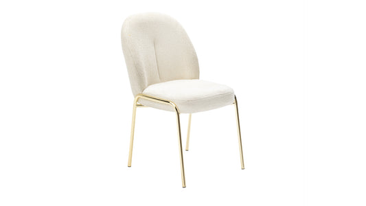 Topaza Fabric Dining Chair with Gold Legs