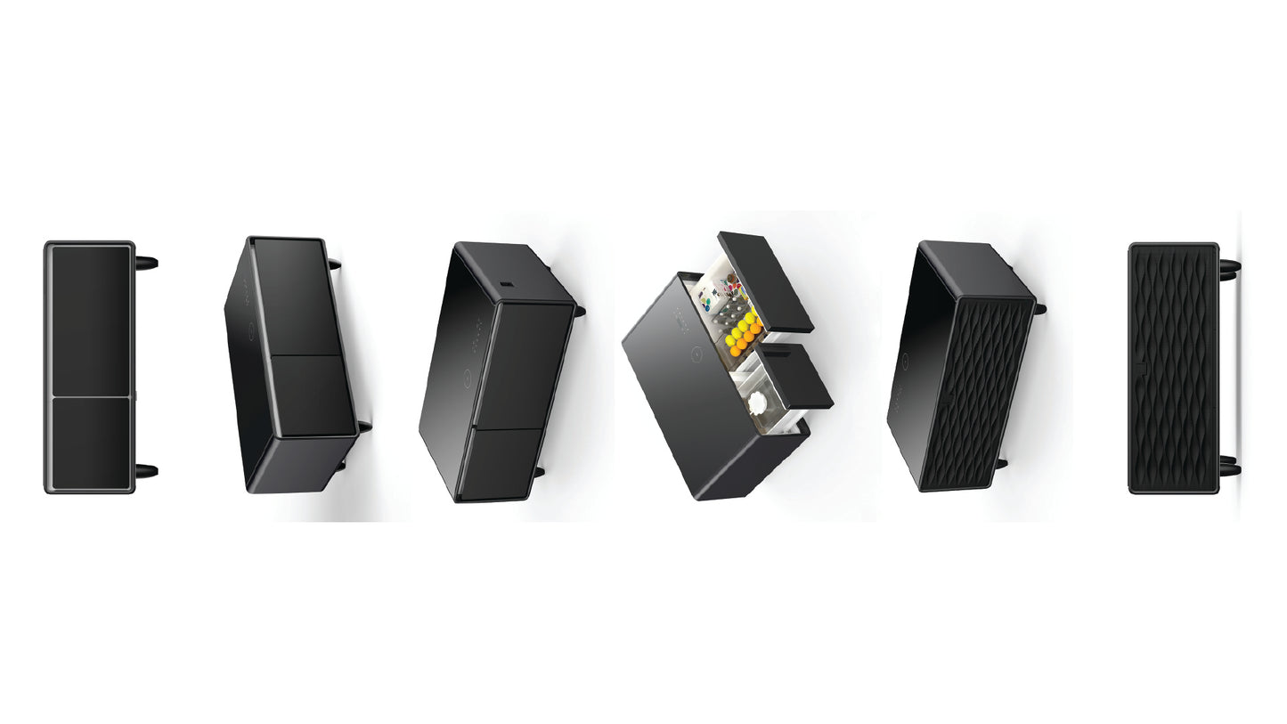 FRG10 Party Time Smart Coffee Table with Refrigerated Drawer Black