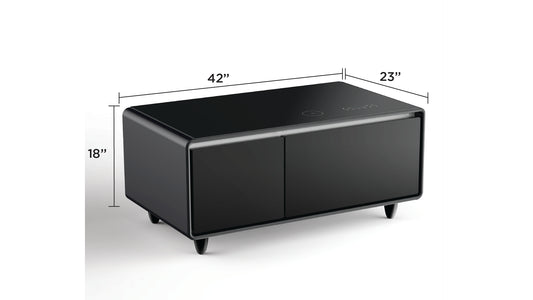 FRG10 Party Time Smart Coffee Table with Refrigerated Drawer Black