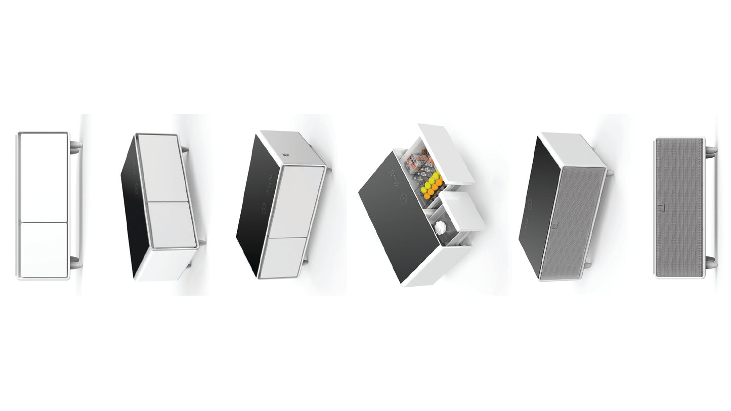 Party Time Smart Coffee Table with Integrated Cooling Charging White