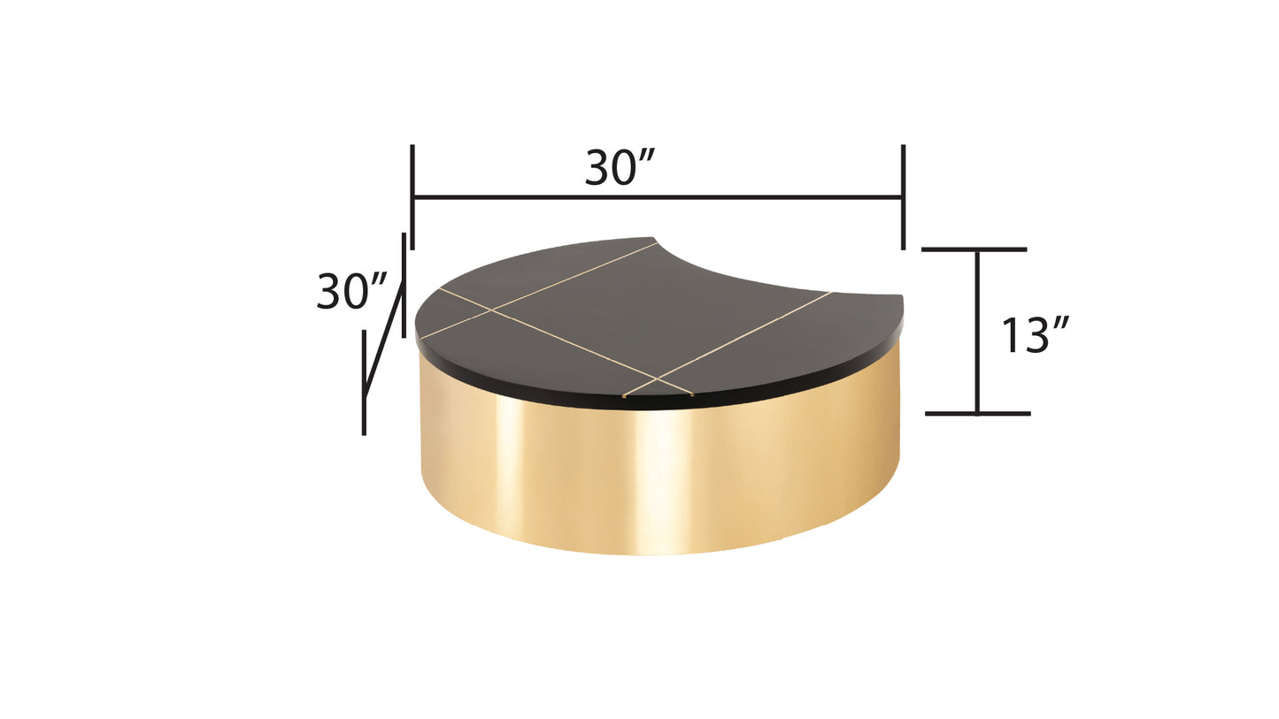 805-3 Modern Gold 3-Piece Circular Coffee and End Table Set