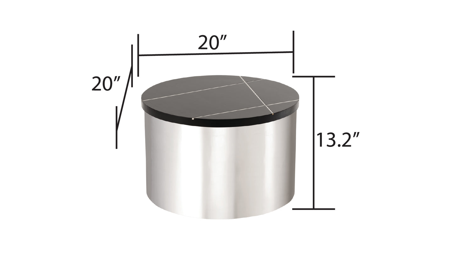 Modern Silver 3-Piece Circular Coffee and End Table Set