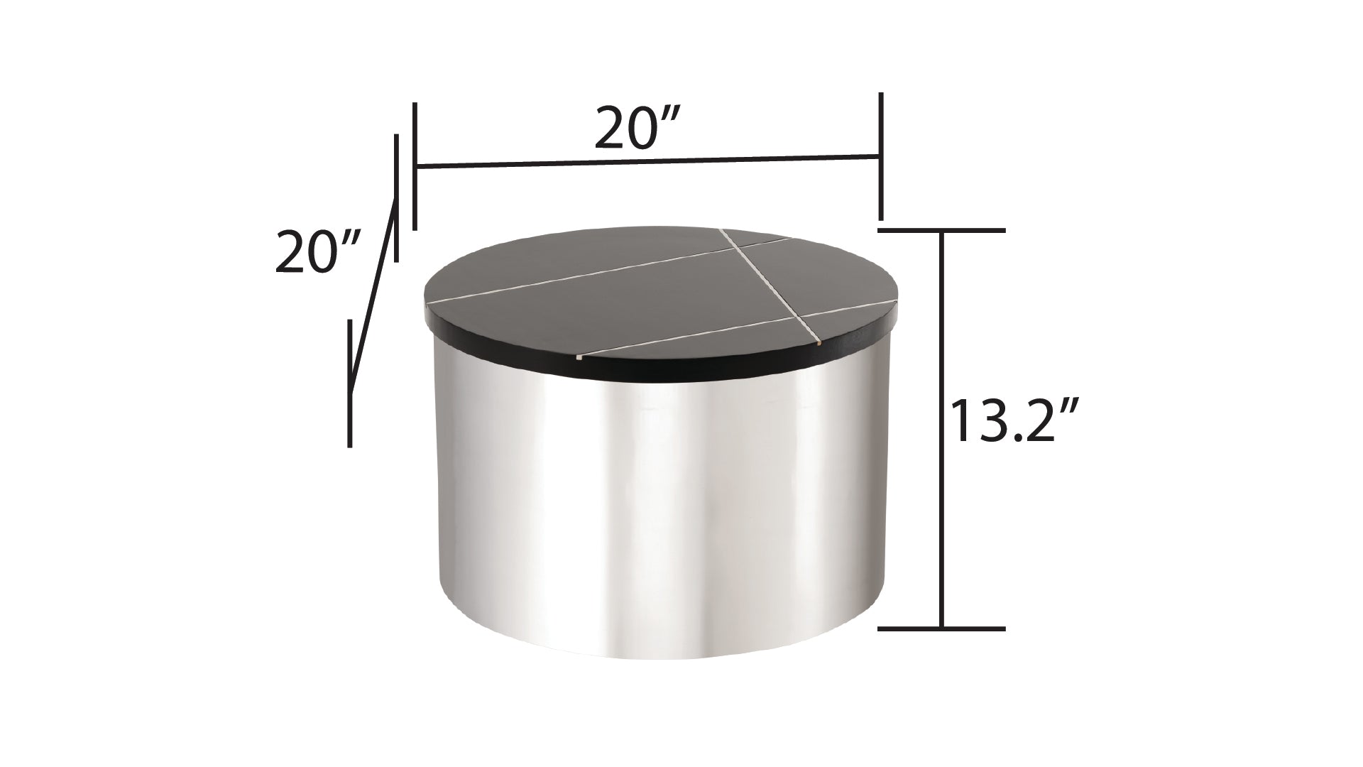 Modern Silver 3-Piece Circular Coffee and End Table Set