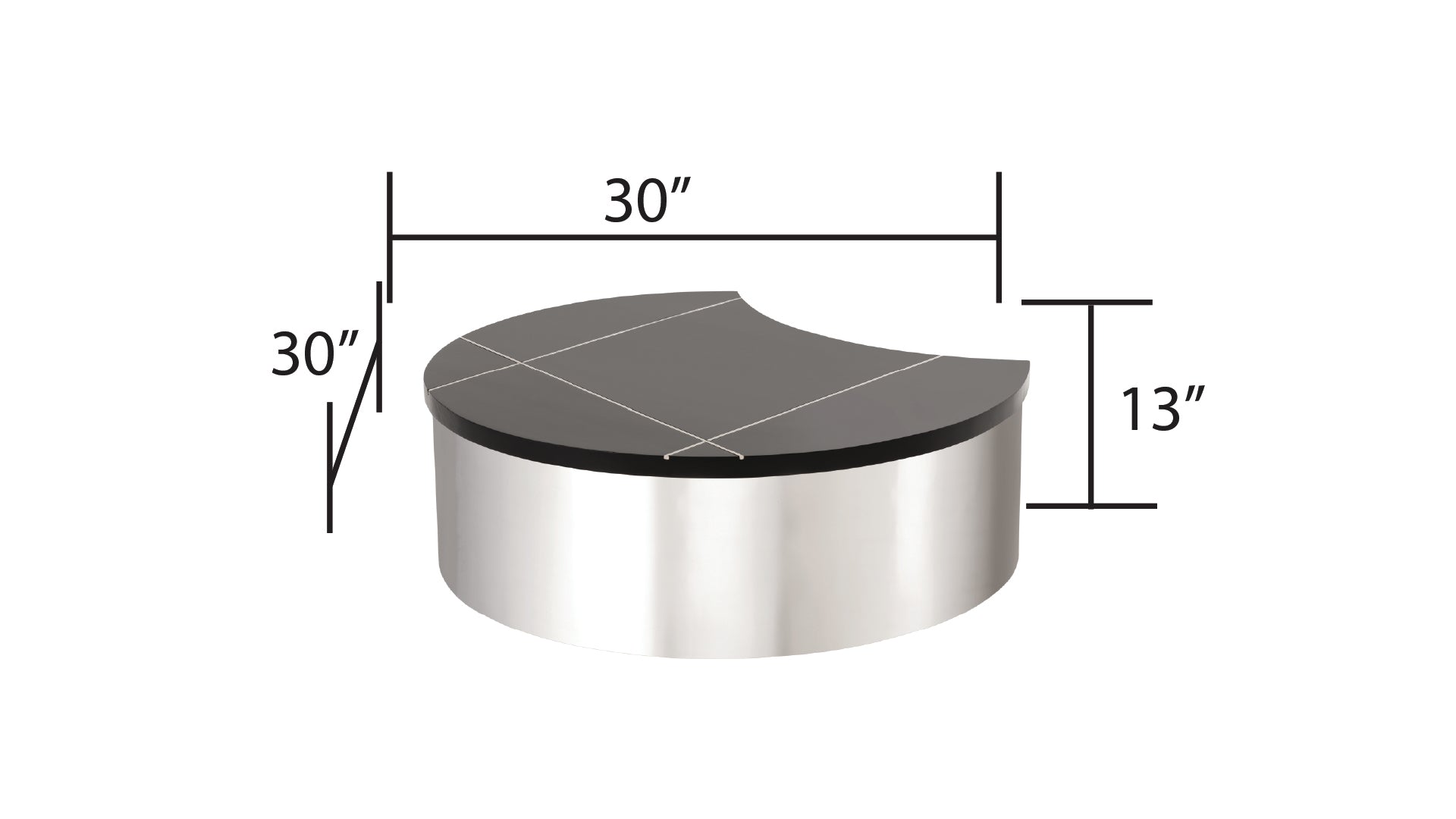 Modern Silver 3-Piece Circular Coffee and End Table Set