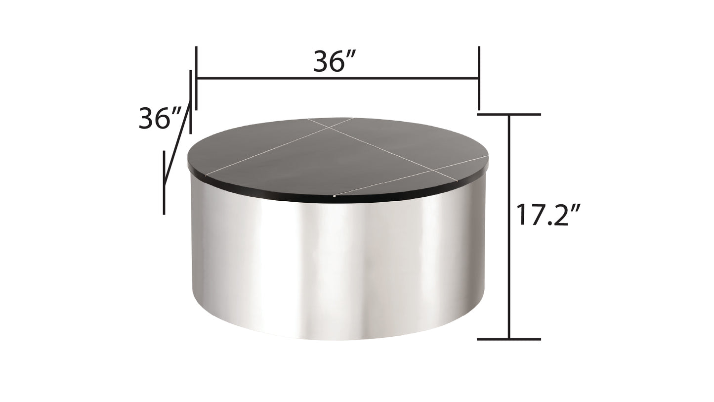 Modern Silver 3-Piece Circular Coffee and End Table Set