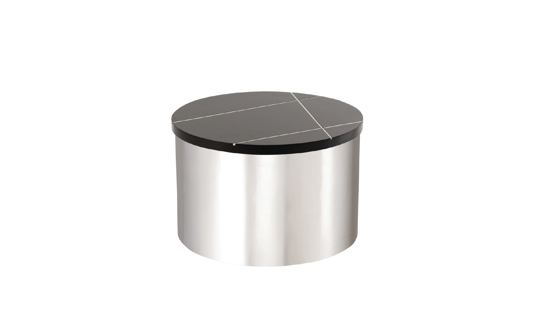 Modern Silver 3-Piece Circular Coffee and End Table Set