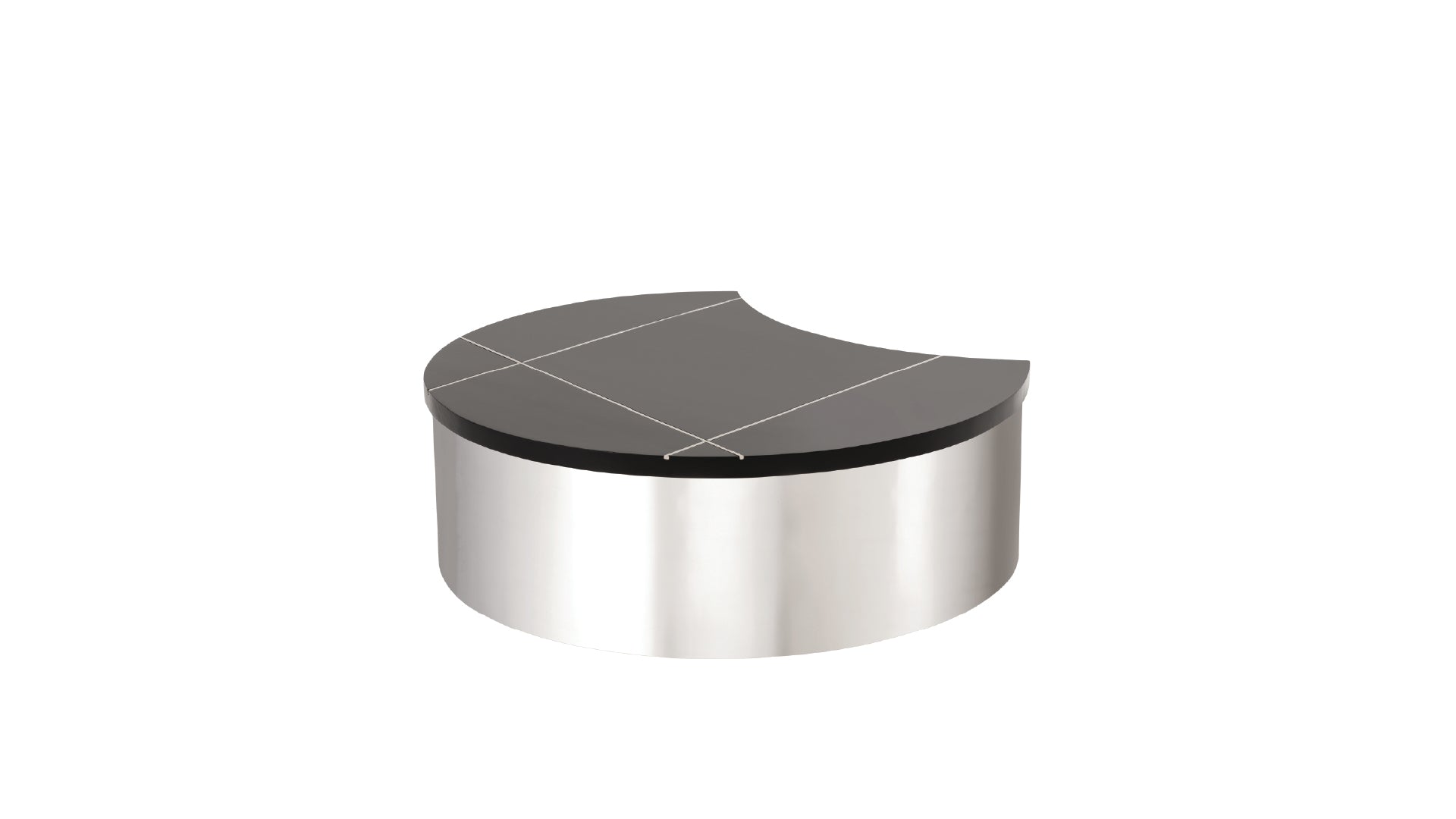 Modern Silver 3-Piece Circular Coffee and End Table Set