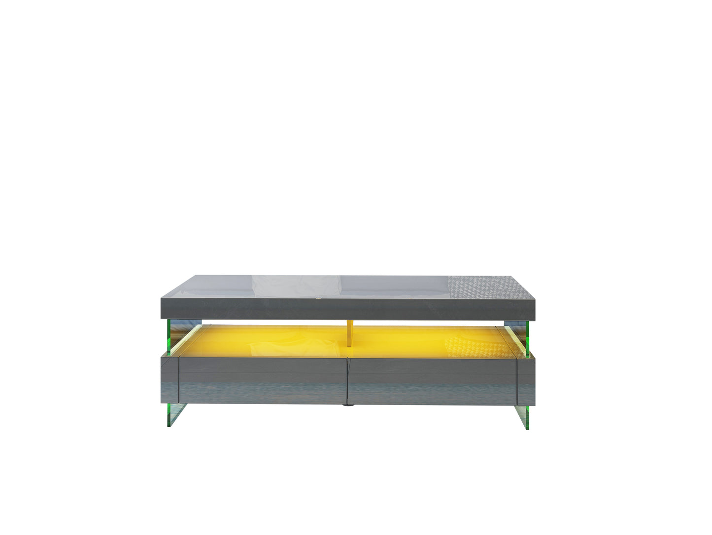Modern Ria Coffee Table with LED Light in Light Grey