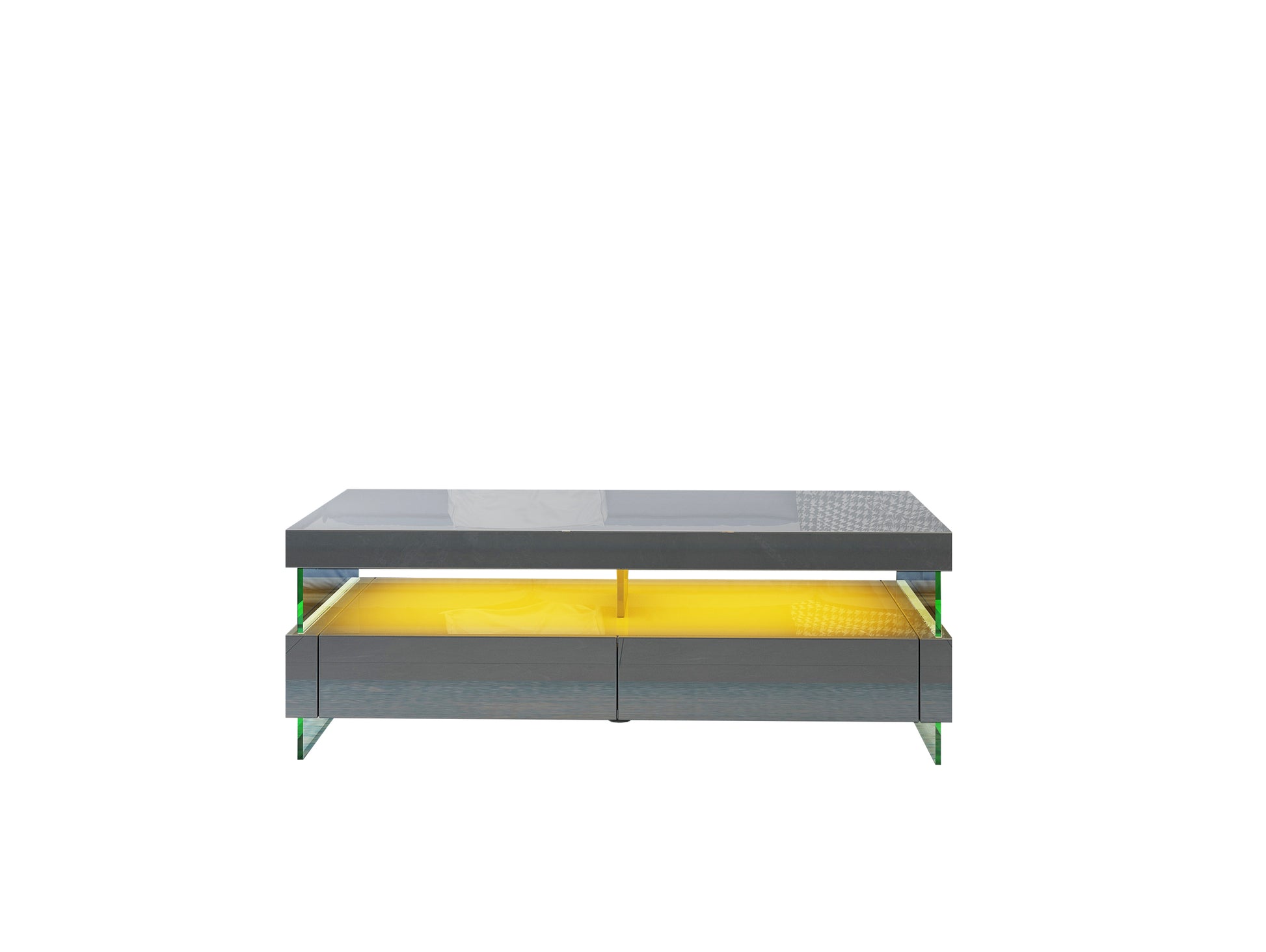 Modern Ria Coffee Table with LED Light in Light Grey