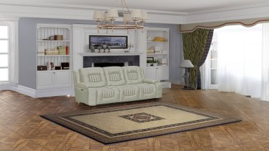 Cooper Luxury Leather-Gel Power Recliner Living Room Set