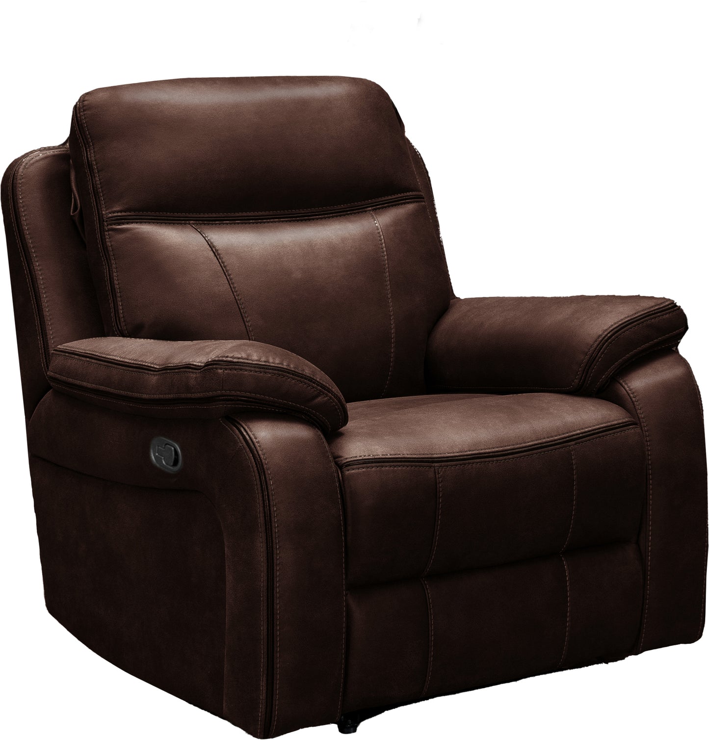 Matrix Duke Brown Manual Leather Match Reclining Comfort Armchair