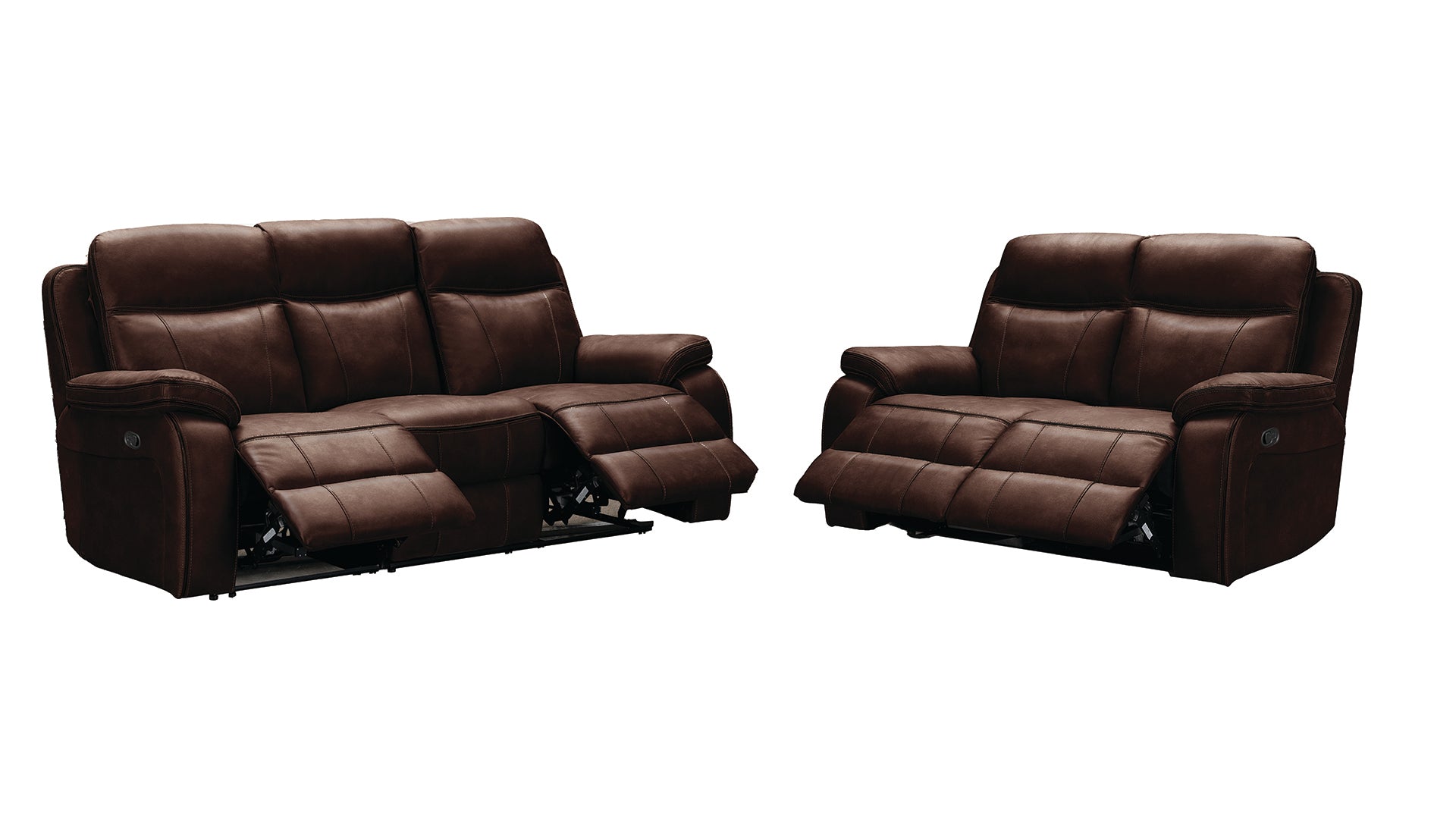 L2475 Duke Premium Leather-Gel Manual Reclining Living Room Sofa Set