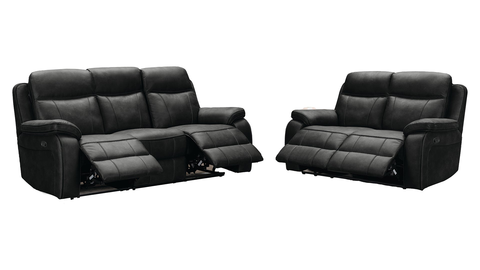 L2475 Duke Premium Leather-Gel Manual Reclining Living Room Sofa Set