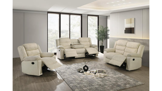 L3665 Comfort Velvet Corduroy Manual Reclining Living Room Set