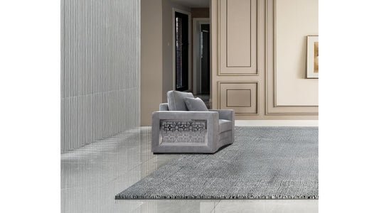 L1845-ELLE Modern Grey Sectional Sofa Bed with Storage Ottoman & Stools