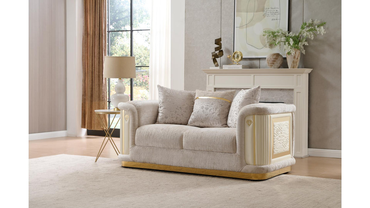 Bonavia Fabric Sofa, Loveseat & Chair Set