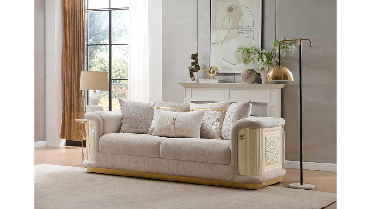 Bonavia Fabric Sofa, Loveseat & Chair Set