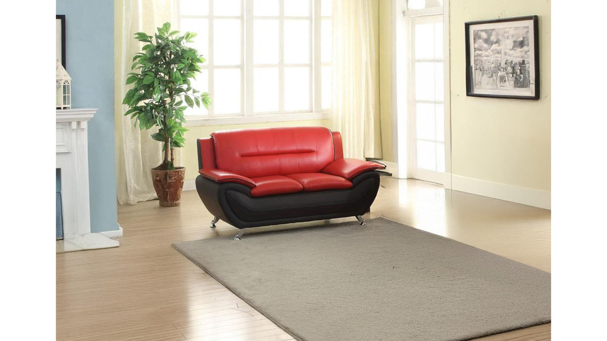 Sprucewood Faux Leather Sofa, Loveseat & Chair Set