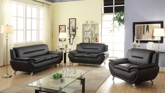 Sprucewood Faux Leather Sofa, Loveseat & Chair Set