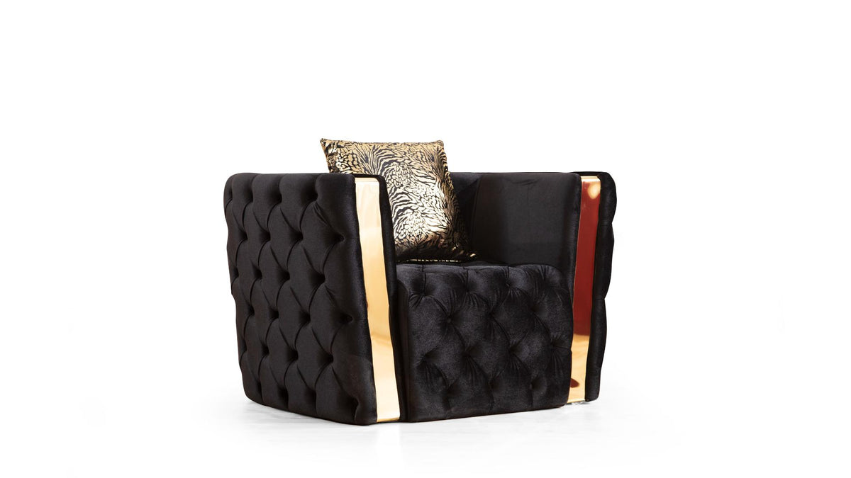 Naomira Velvet Sofa, Loveseat & Chair Set