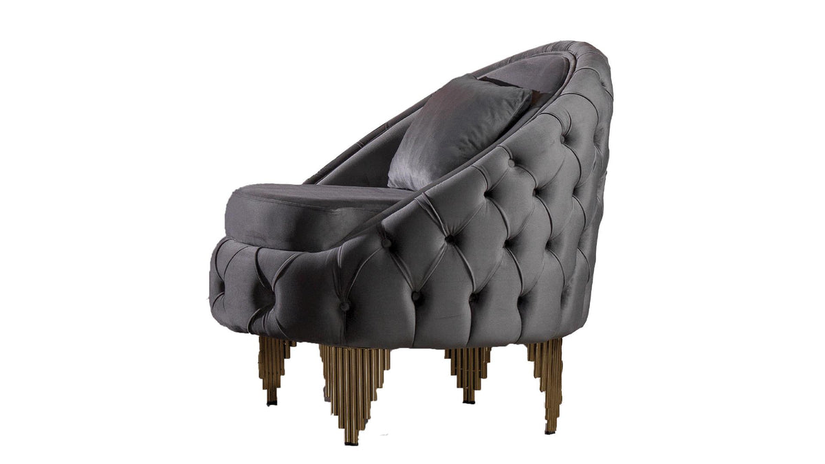 Vanora Velvet Sofa, Loveseat & Chair Set