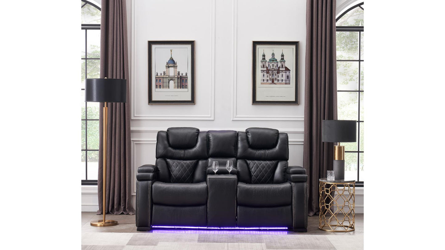 Lexus L1665 Power Reclining Living Room Set with LED USB