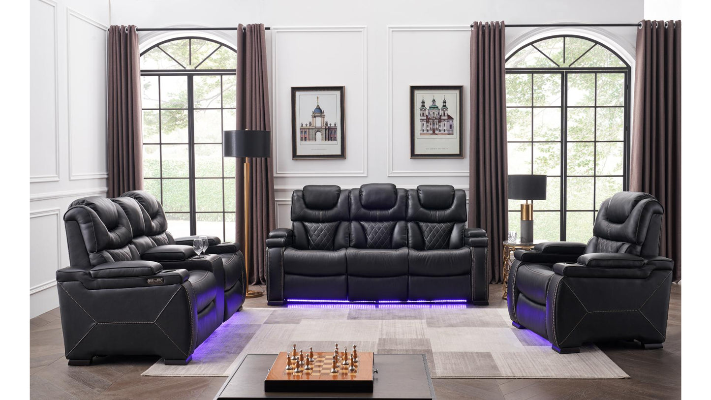 Lexus L1665 Power Reclining Living Room Set with LED USB