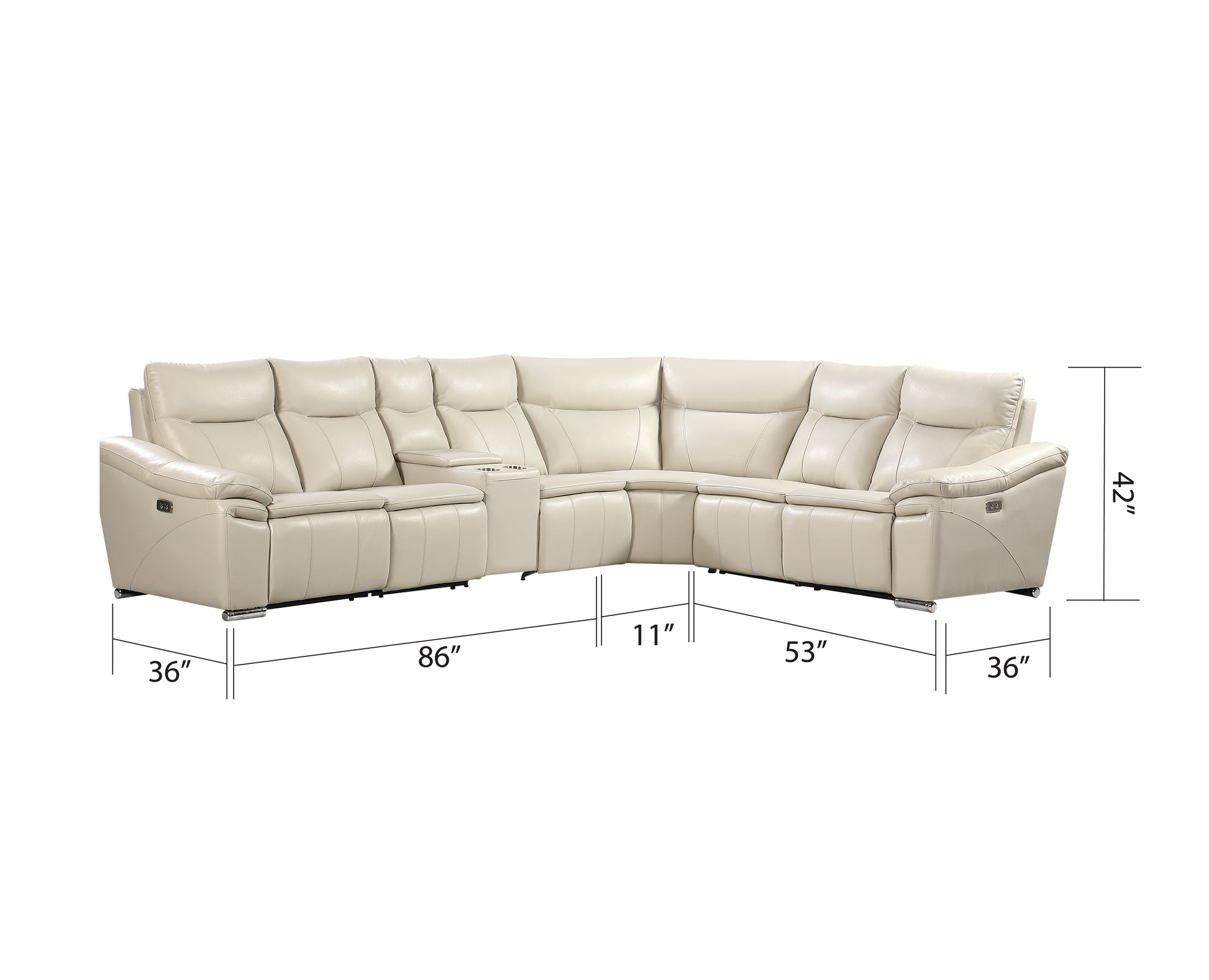 Eliana Sectional Beige Sofa