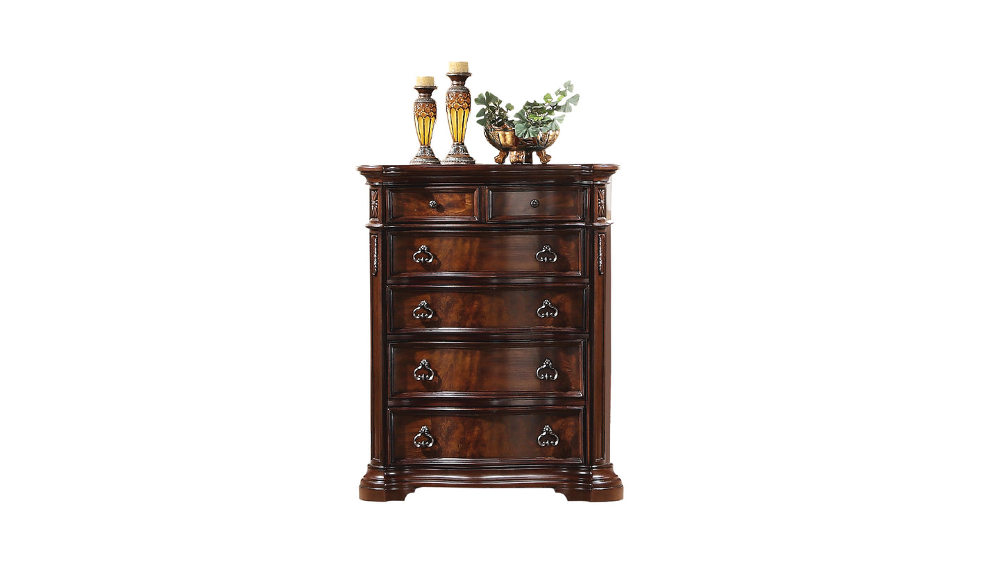 B1101-Bombay Traditional Solid Wood Bedroom Furniture Collection with Cherry Finish