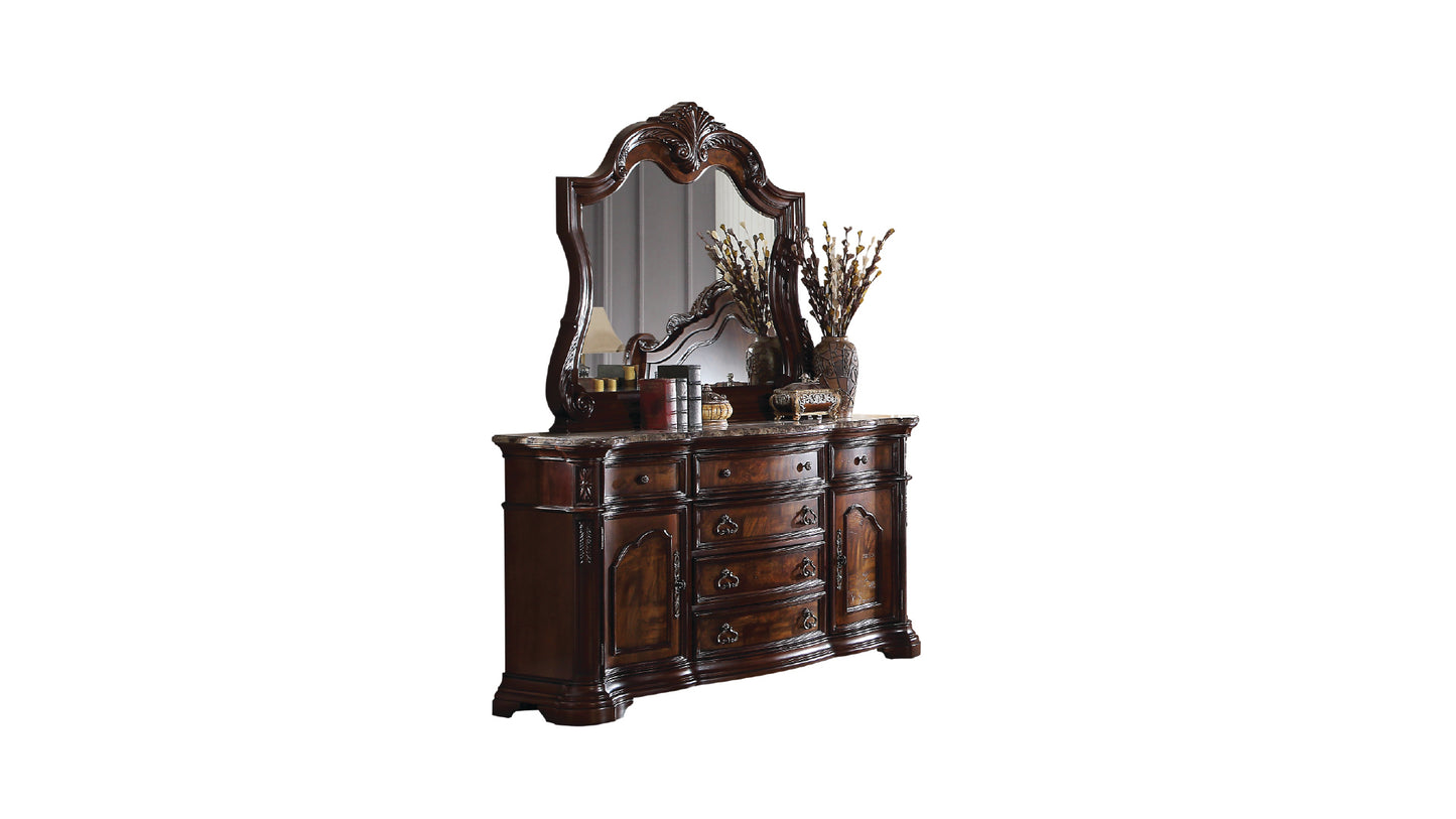 B1101-Bombay Traditional Solid Wood Bedroom Furniture Collection with Cherry Finish